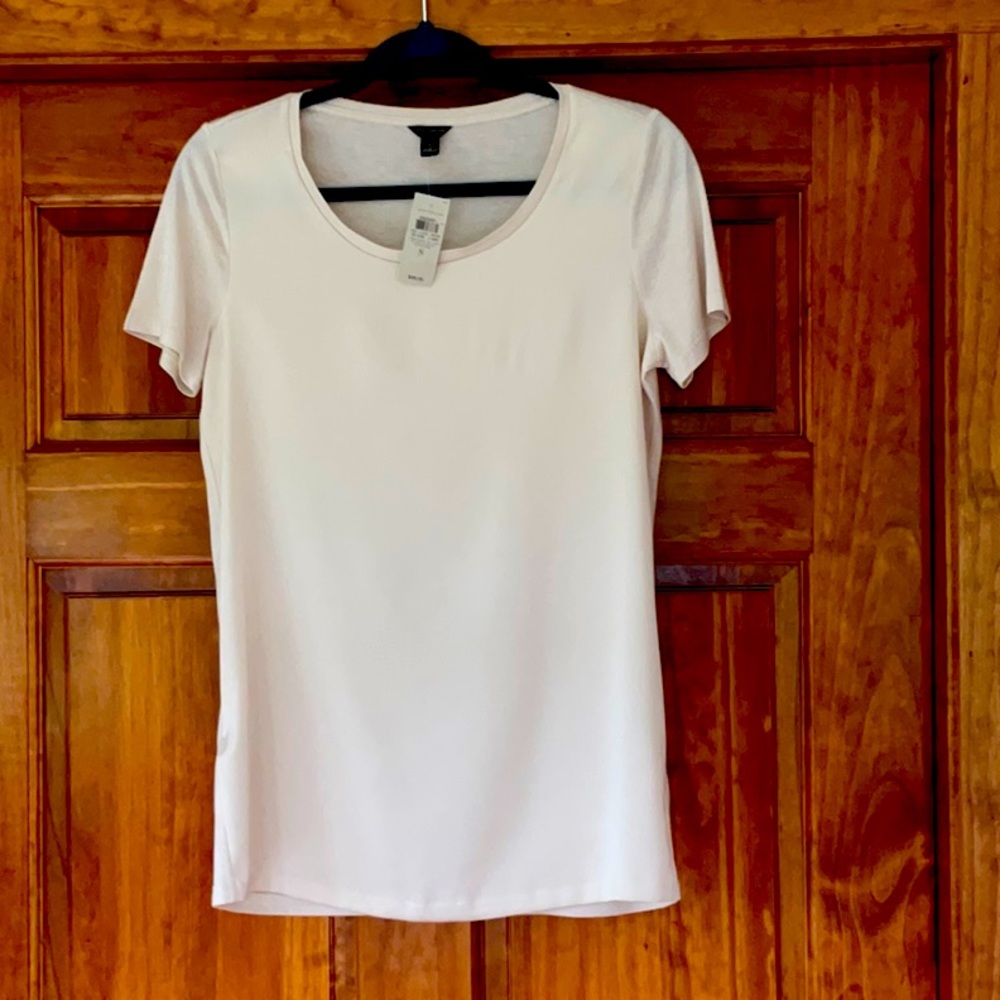 Ann Taylor Ivory/Cream Mixed Media Tunic